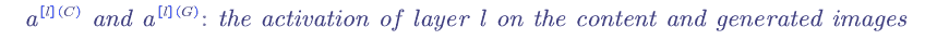 Activation of Layer l