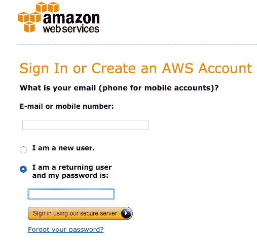 AWS Sign-In Form