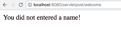 Error message if name is missing