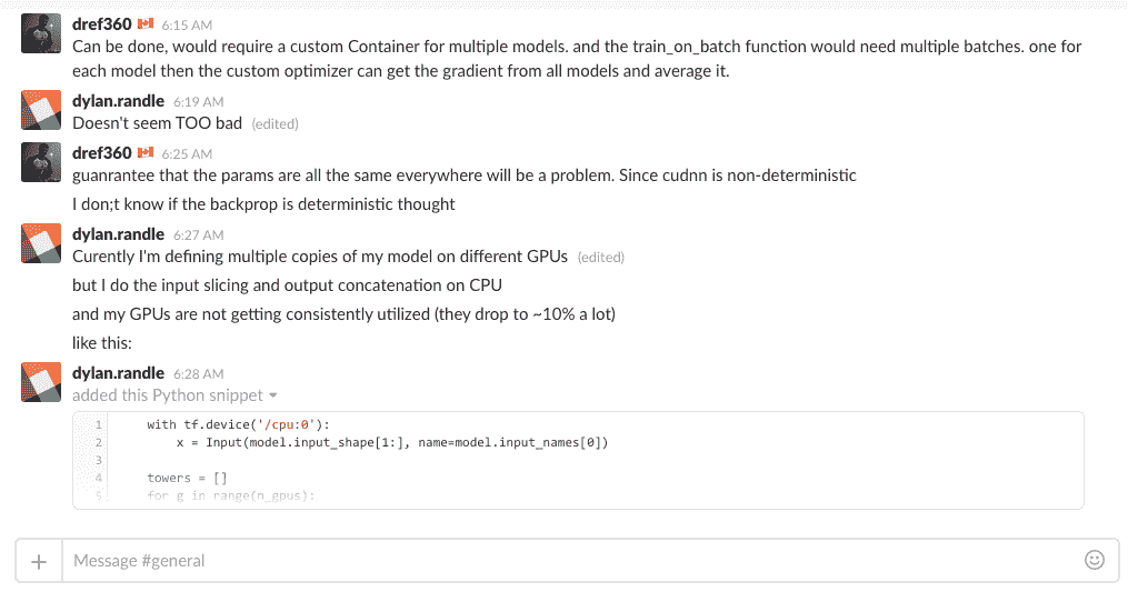 Keras Slack Channel