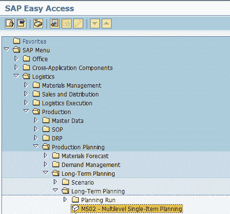 Long Term Planning (LTP) Tutorial in SAP PP: MS31, MS02, MD61