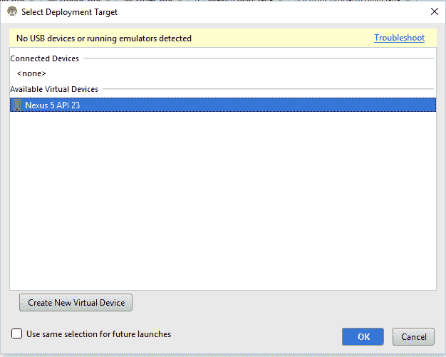 Select deployment target