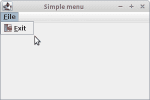 Simple menu