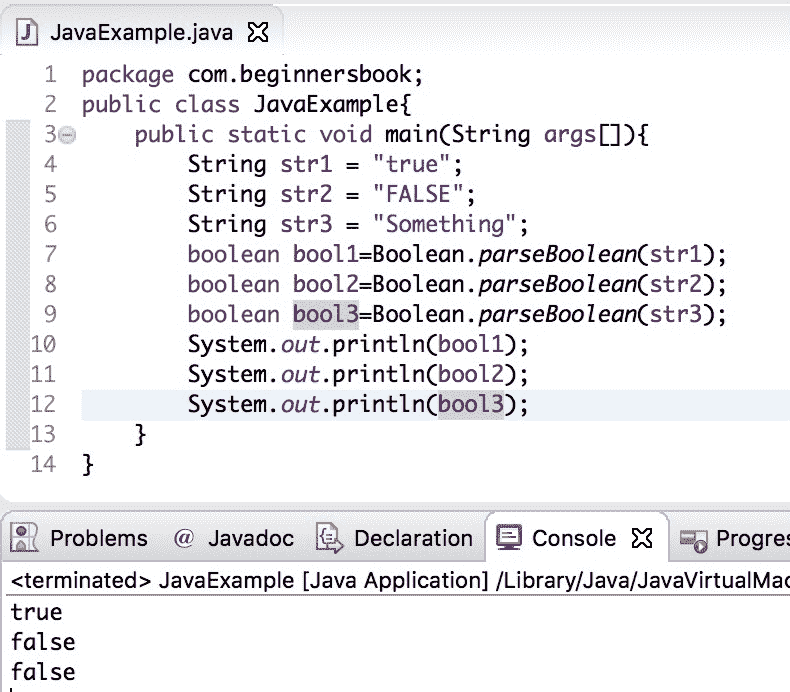 Java String to Boolean conversion