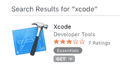 App Store Search for XCode