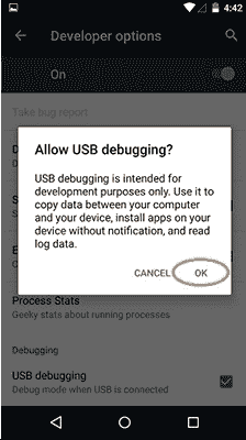 Step 4: USB debugging