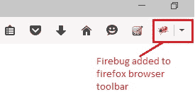 Firebug toolbar icon