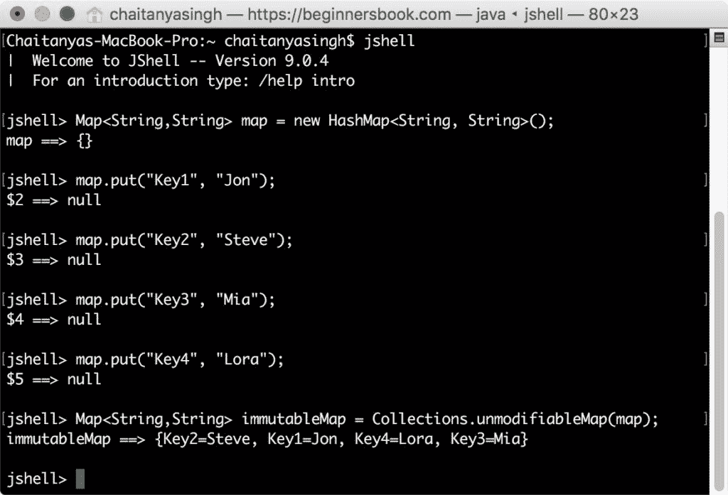 Java 9 Factory Methods to create immutable Map