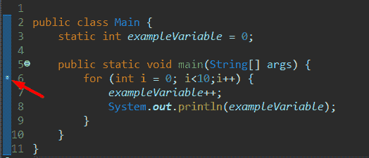 Setting a Breakpoint at For Loop