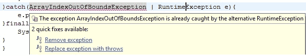 multiple exceptions