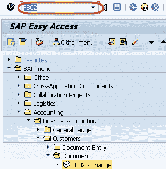 FB02 in SAP: Change Customer Documents Tutorial