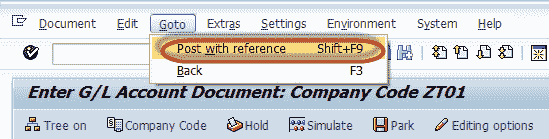 G/L Document Tutorial: Park, Hold, Posting with Refrence in SAP