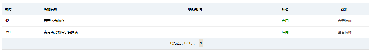 商户-店铺列表