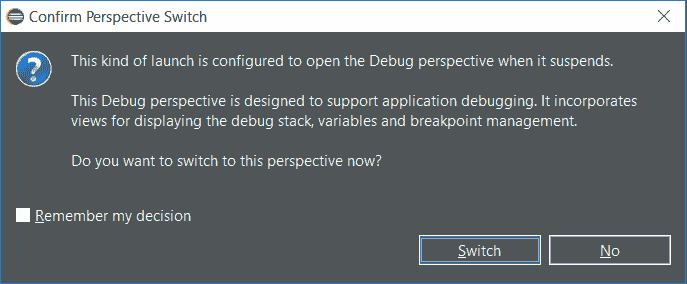 Confirm Perspective Switch
