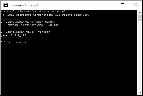 Test JAVA_HOME and system path