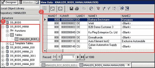 SAP DS (Data Services) in HANA