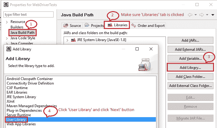 set up - user library