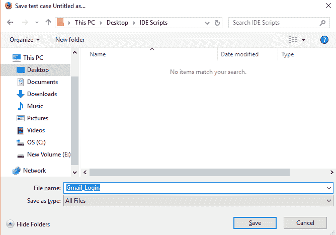 File name and save