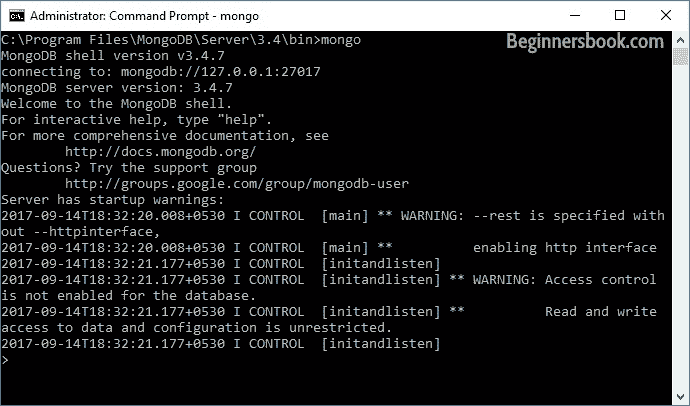Running the MongoDB shell