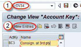 How to create Accounting Key in SAP: OV34