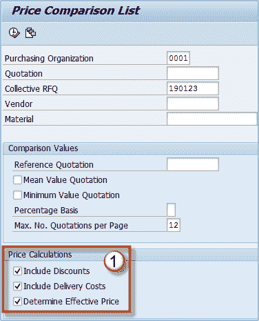 How to Compare Price for Different Quotation: SAP ME49