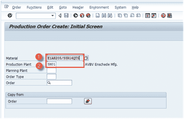 Production Order in SAP: CO01, MD16, CO02, CO15