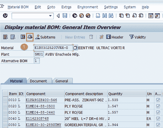 Bill of Material (BoM) in SAP PP: Create, Change, Display