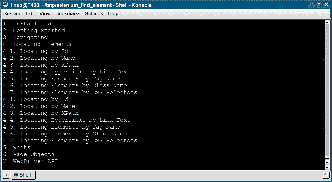 selenium find list items
