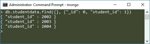 MongoDB Projection Example
