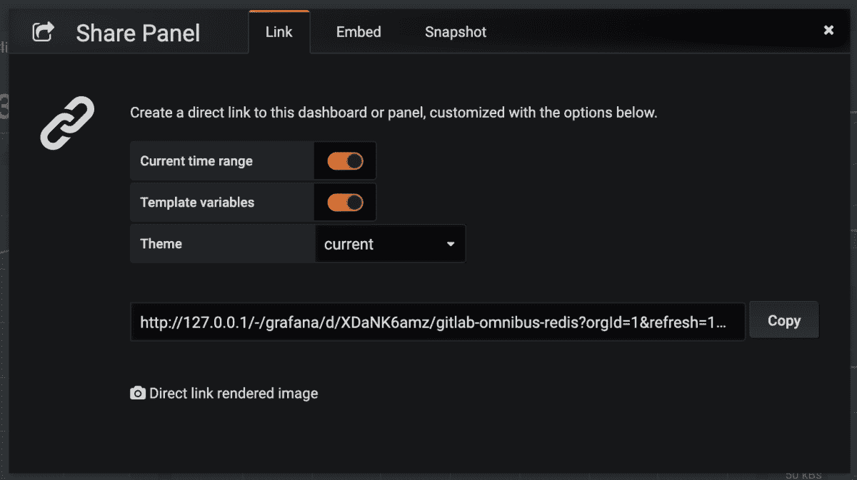 Grafana 共享對話框