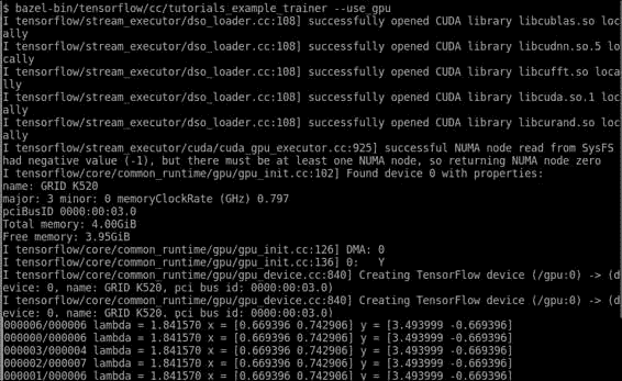Testing the installation