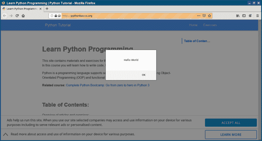 selenium execute javascript