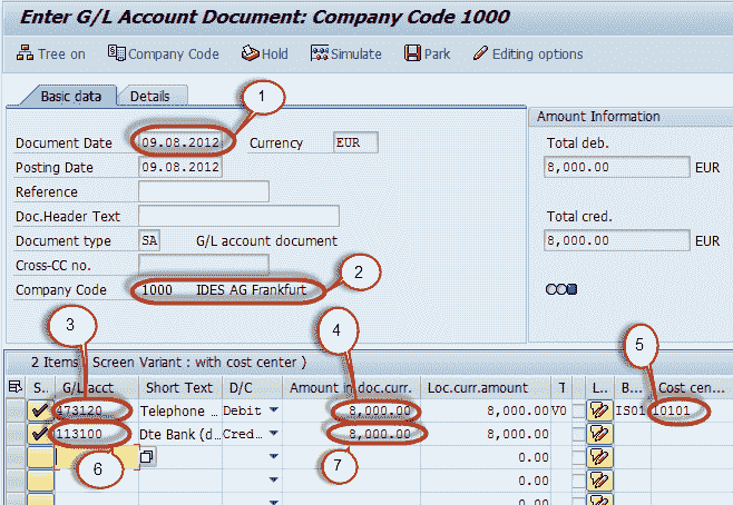 How to perform a Journal Entry Posting FB50 in SAP
