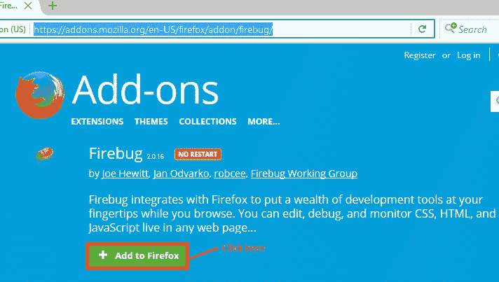 Firebug addon