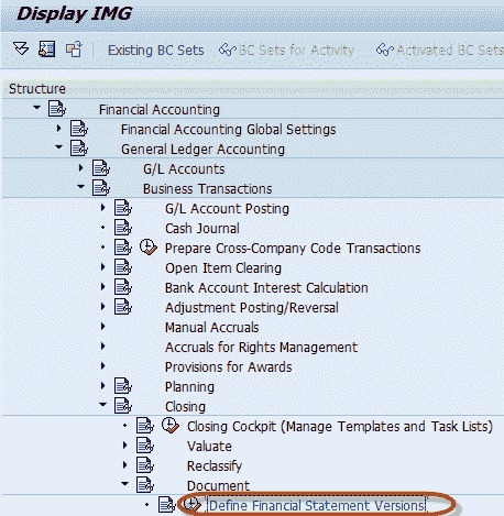 How to create Financial Statement Version (FSV) in SAP