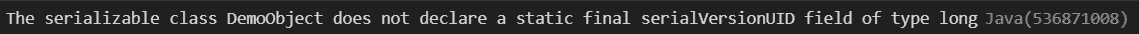 warning java