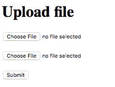 The form to upload files