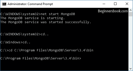 Starting MongoDB Service