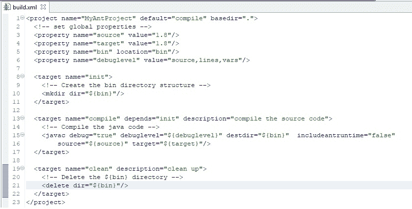 sample build.xml