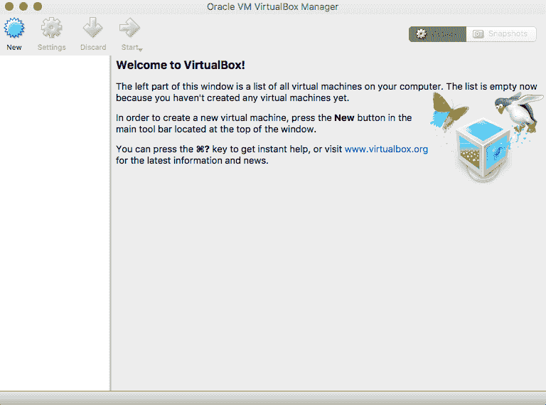 Start VirtualBox