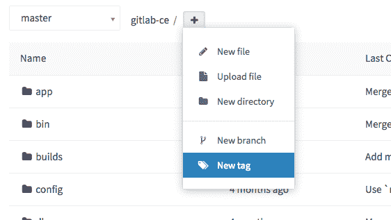 New tag dropdown