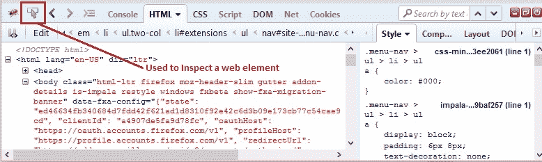Firebug GUI