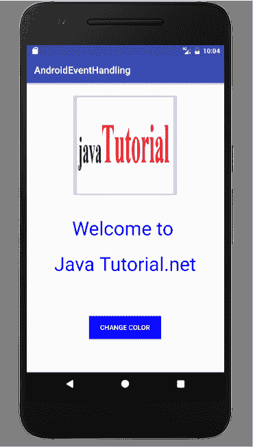 event handling blue color
