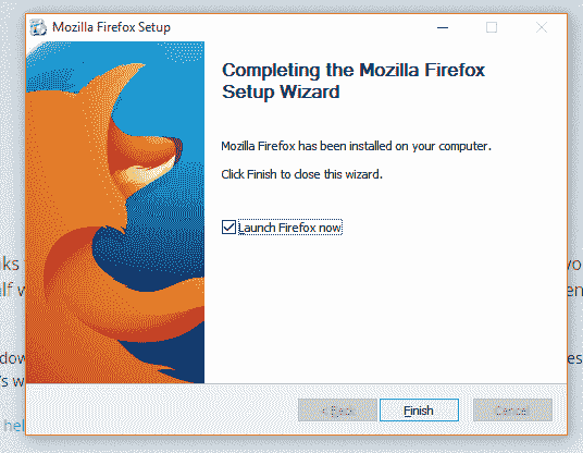 Firefox Setup Complete