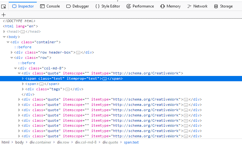 Firefox's Inspector-tool