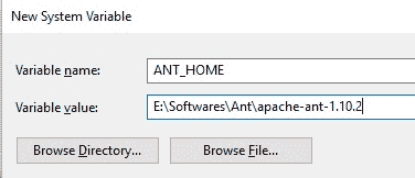 System variable settings