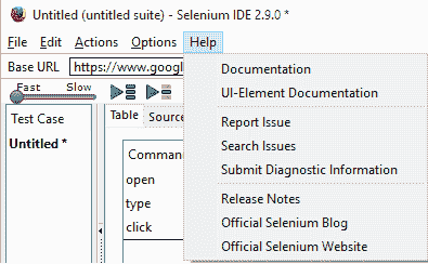 Help Menu