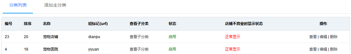 分类列表
