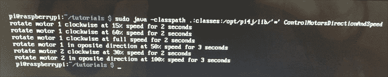 Program console output