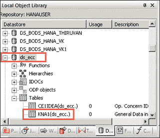 SAP DS (Data Services) in HANA
